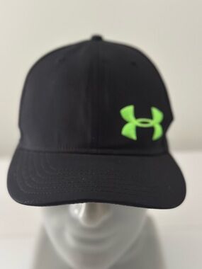 Under Armour Black Hat with Bright Green Logo